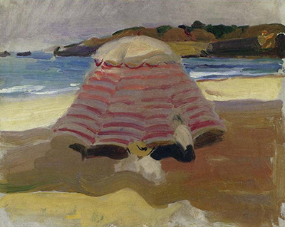 The Beach of Biarritz Joaquin Sorolla